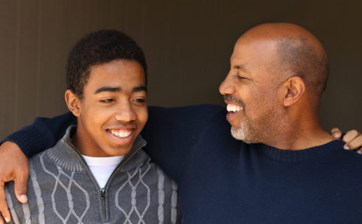 African American Son and Father